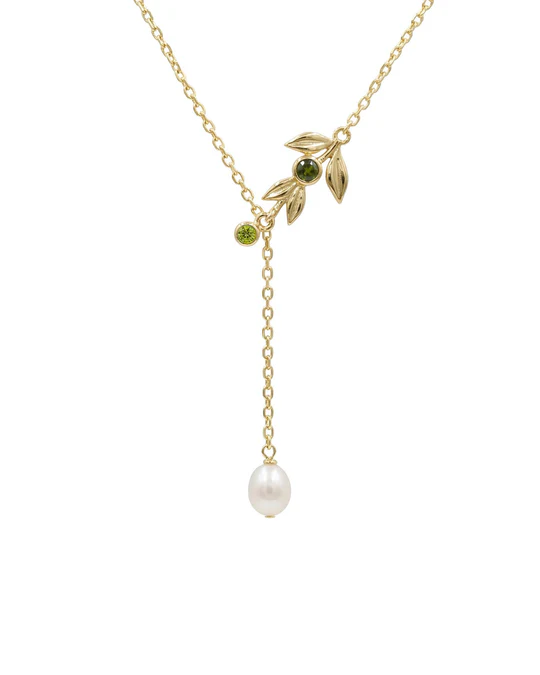Collana Donna Amabile Velvet Pendente in Argento con Rametto d'Ulivo 