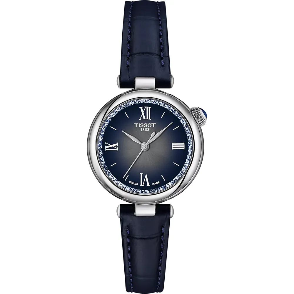 Orologio Donna Tissot Desir al Quarzo con Quadrante Blu 28 mm Cinturino in Pelle Blu