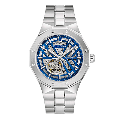 Orologio Uomo Bulova Octagon Prestige Automatico con Quadrante Blu 42 mm