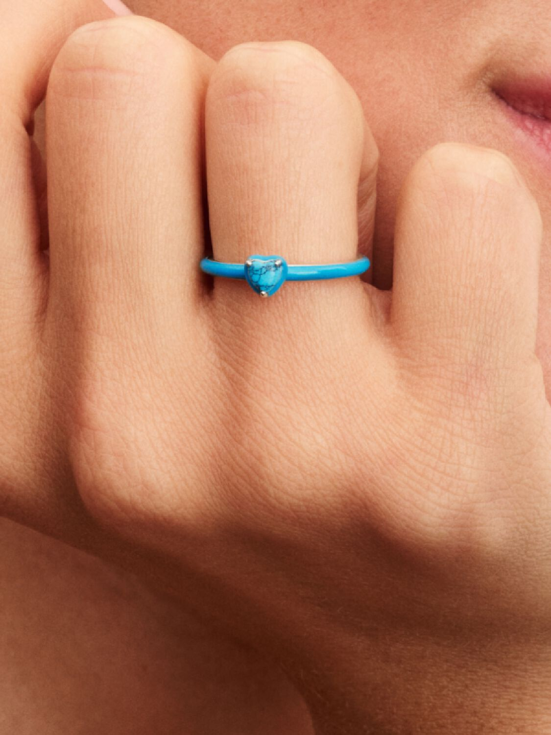Anello Turquoise Chakra Heart Pandora ME Argento Sterling 925 Misura 46