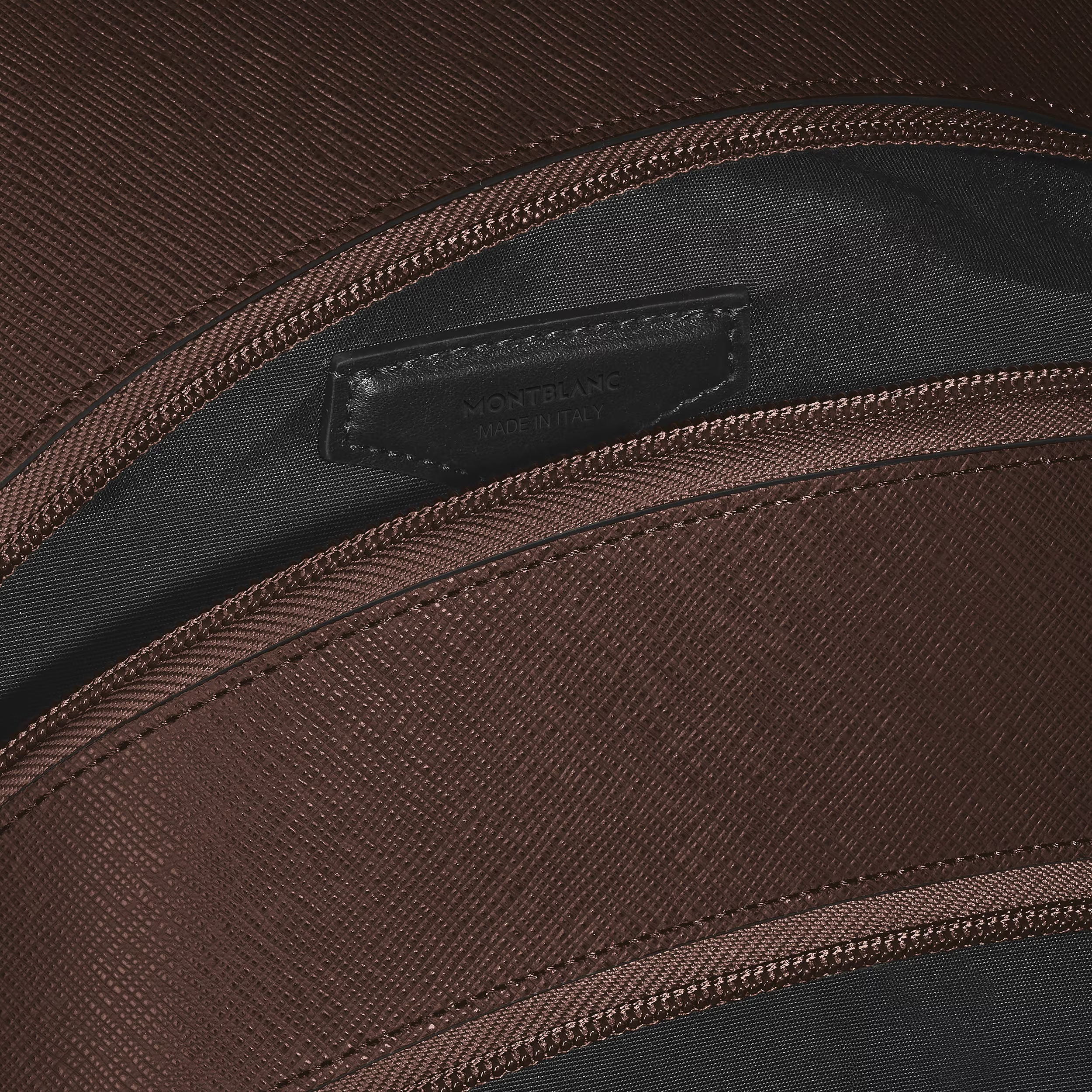 Zaino Modello Medio Montblanc con 3 Compartimenti in Pelle Sartorial Marrone