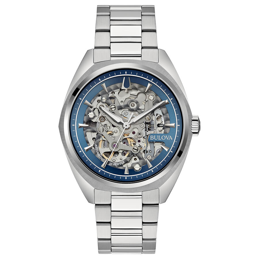 Orologio Uomo Bulova Surveyor Automatic Skeleton con Quadrante Blu 41 mm 