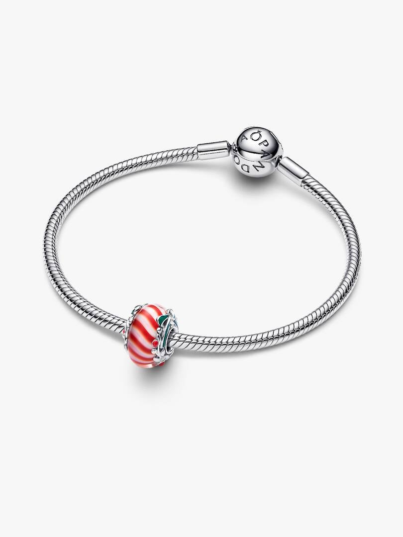 Charm Pandora Vetro di Murano Caramella di Natale