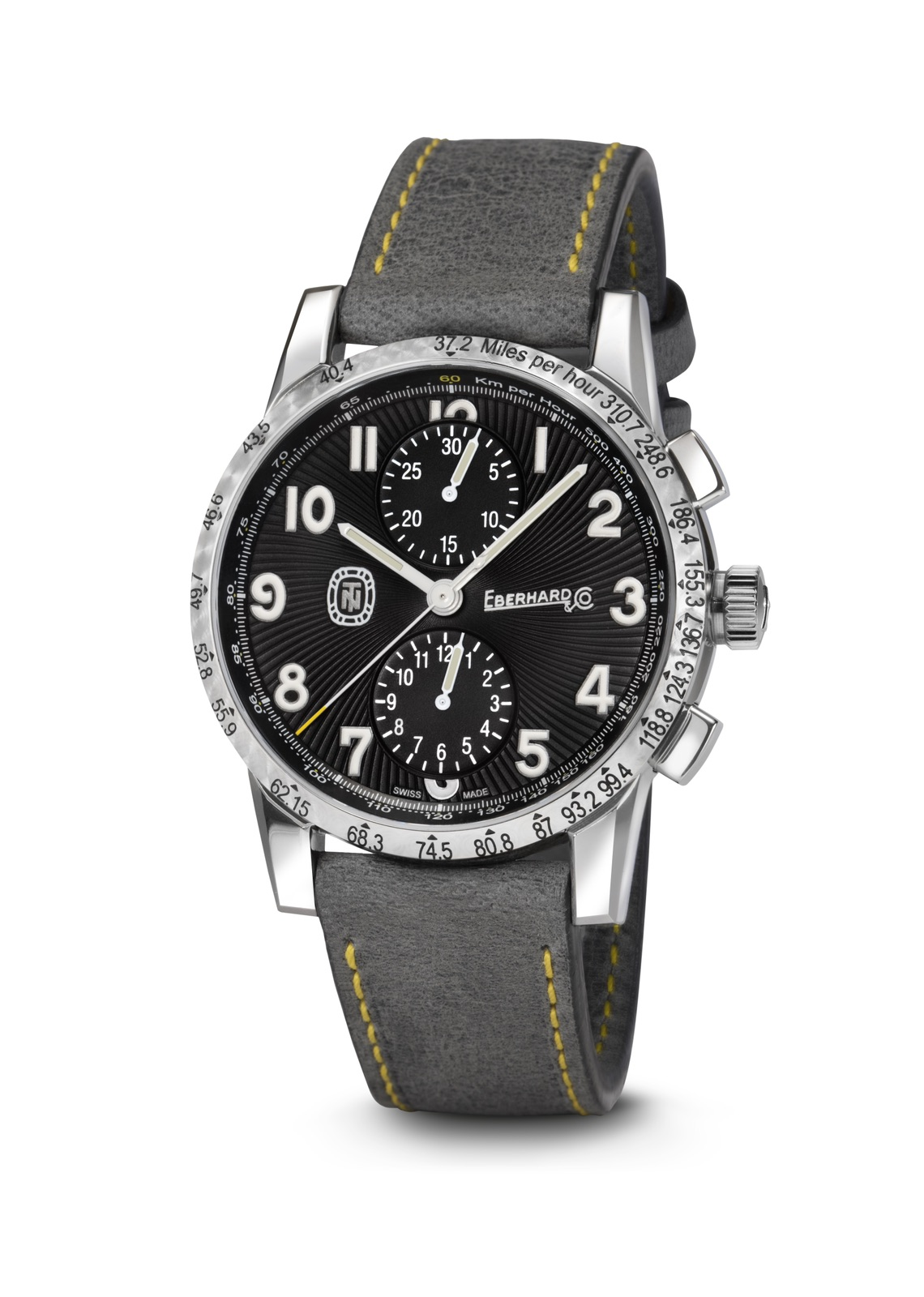 8615_95469_30407672382.bmp Orologio Uomo Eberhard Tazio Nuvolari Automatico con Quadrante Nero 41 mm