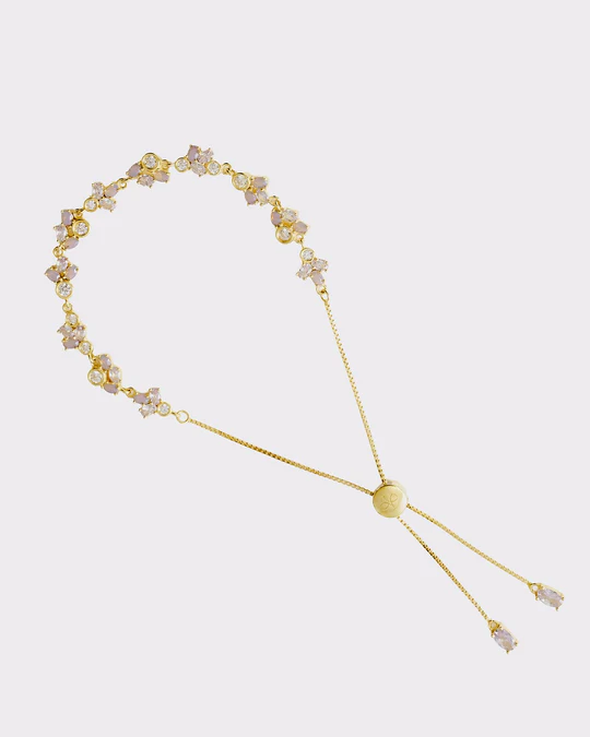 Bracciale Donna Amabile Lavanda Scorrevole in Ottone con Zirconi Lavanda 