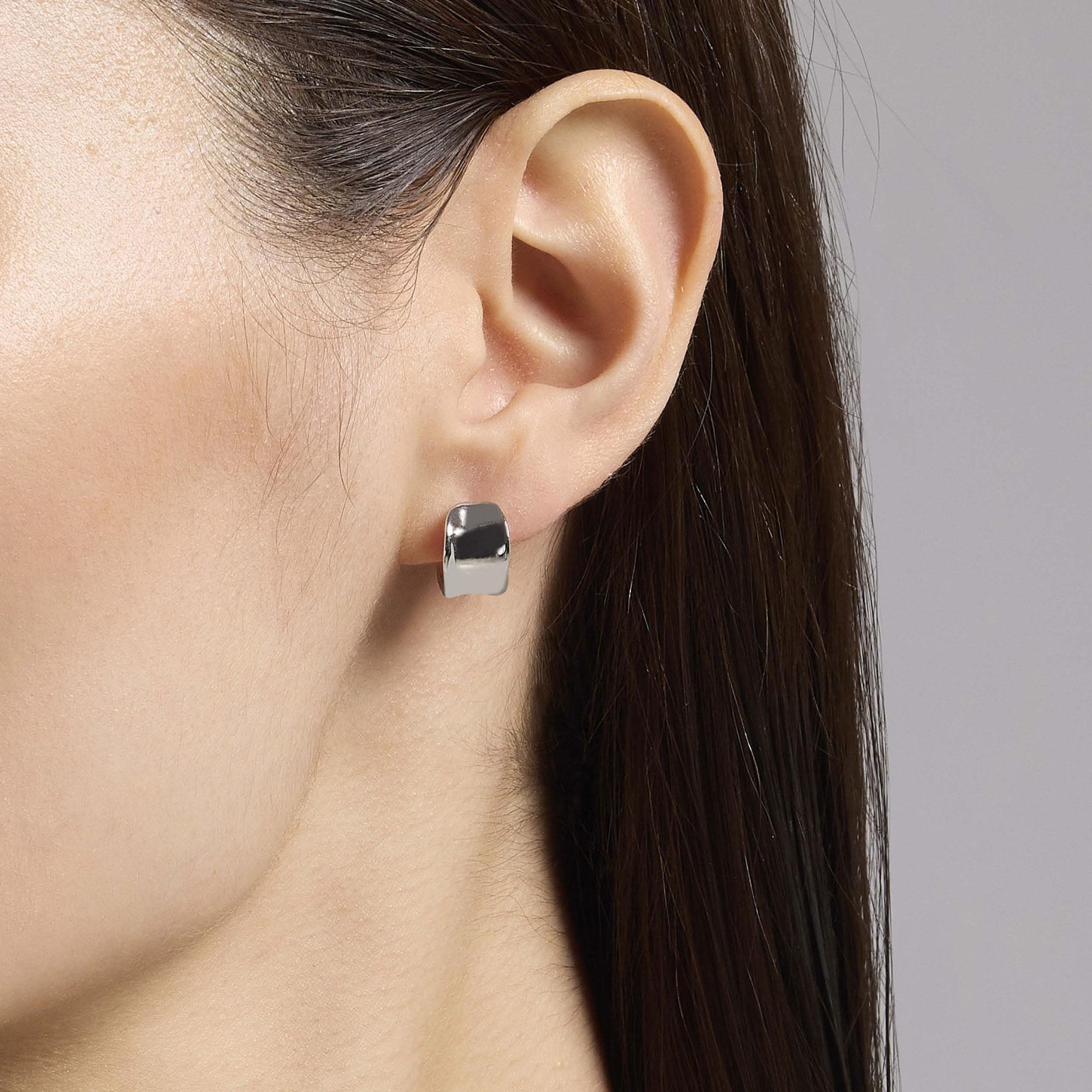 Orecchini Donna Mabina Amazing a Cerchio a Forma di Goccia Allungata in Argento 