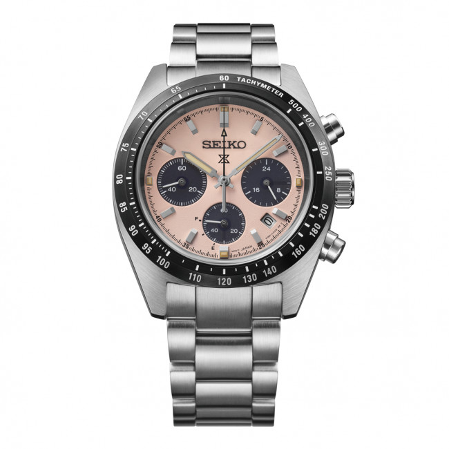 Orologio Uomo Seiko Prospex Speedtimer al Quarzo con Quadrante Rosa 39 mm 