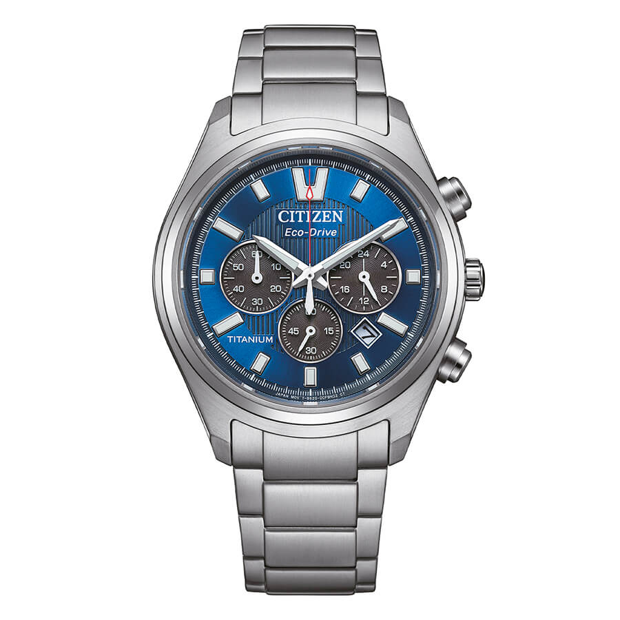 Orologio Uomo Citizen Super Titanio 4750 Eco-Drive con Quadrante Blu 40 mm 
