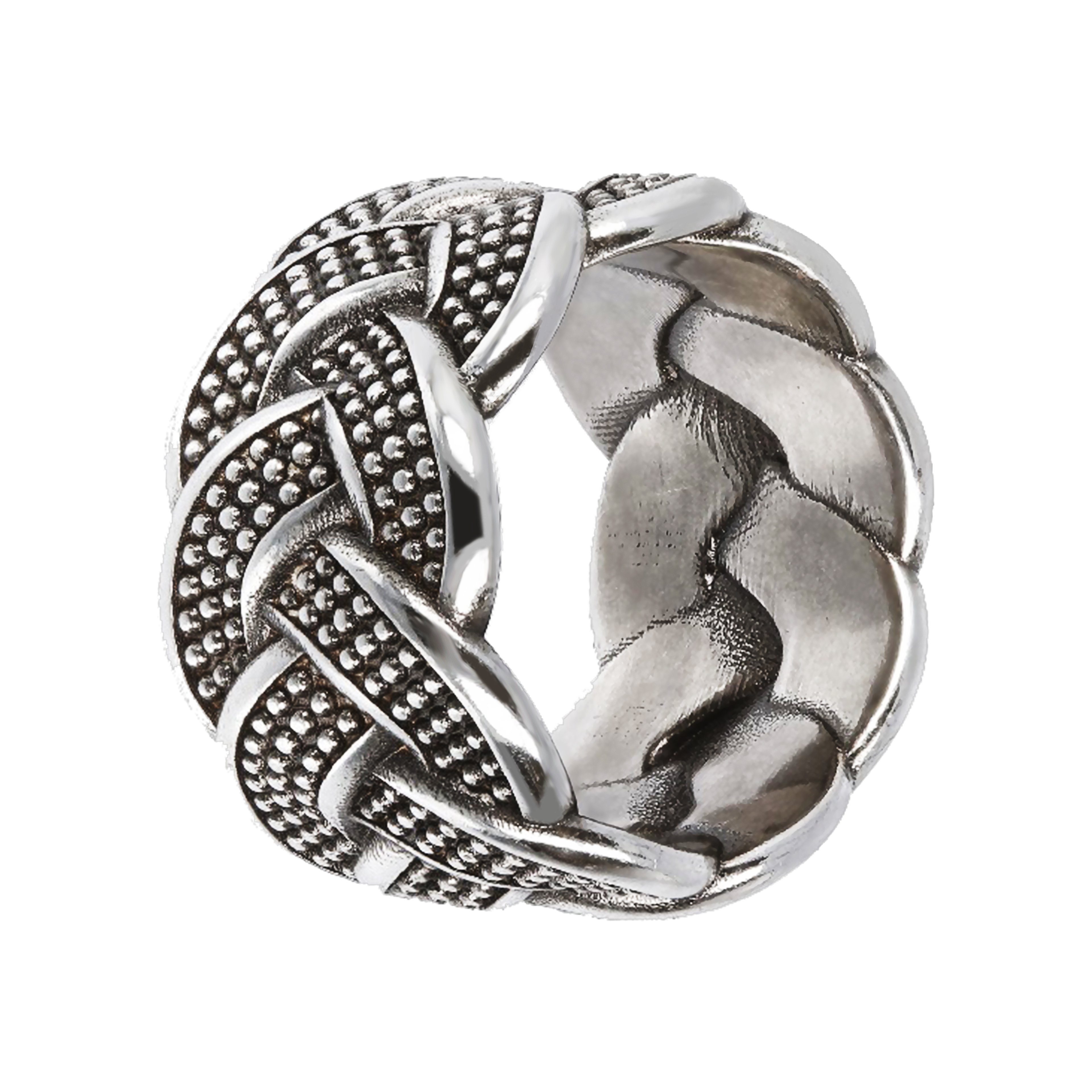 Anello Uomo albert a Fascia Texture Intrecciato