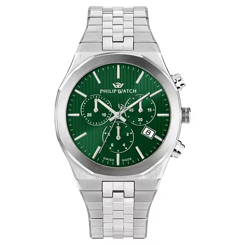 Orologio Uomo Philip Watch Windsurf al Quarzo Cronografo con Quadrante Verde 40 mm