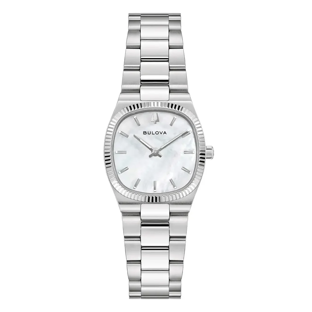 Orologio Donna Bulova Super Seville al Quarzo con Quadrante Madreperla 25x29,8 mm