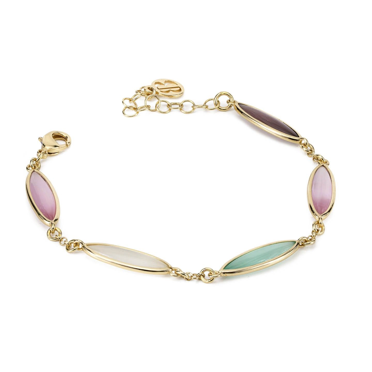 Bracciale Donna Boccadamo Crisette con Pietre Ovali Dure Multicolor 