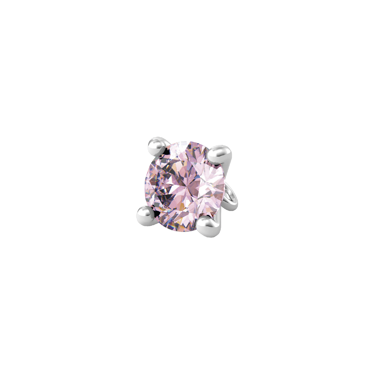Ciondolo Donna Kidult con Zircone Rosa Taglio Diamante 