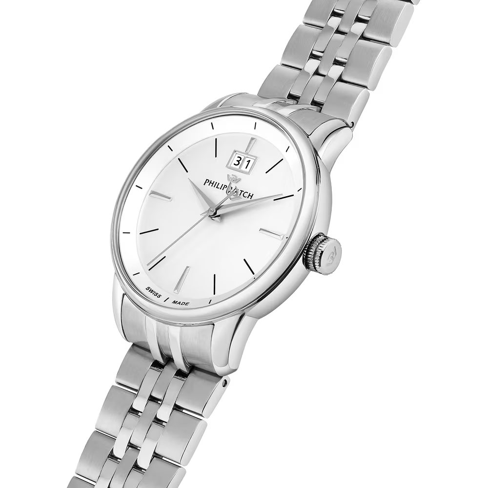 Orologio Uomo Philip Watch Anniversary al Quarzo con Quadrante Silver 40 mm 