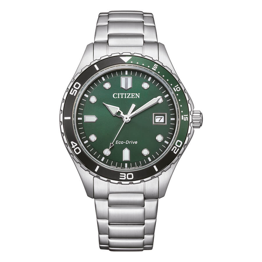 Orologio Unisex Citizen Marine Eco-Drive con Quadrante Verde 37 mm 