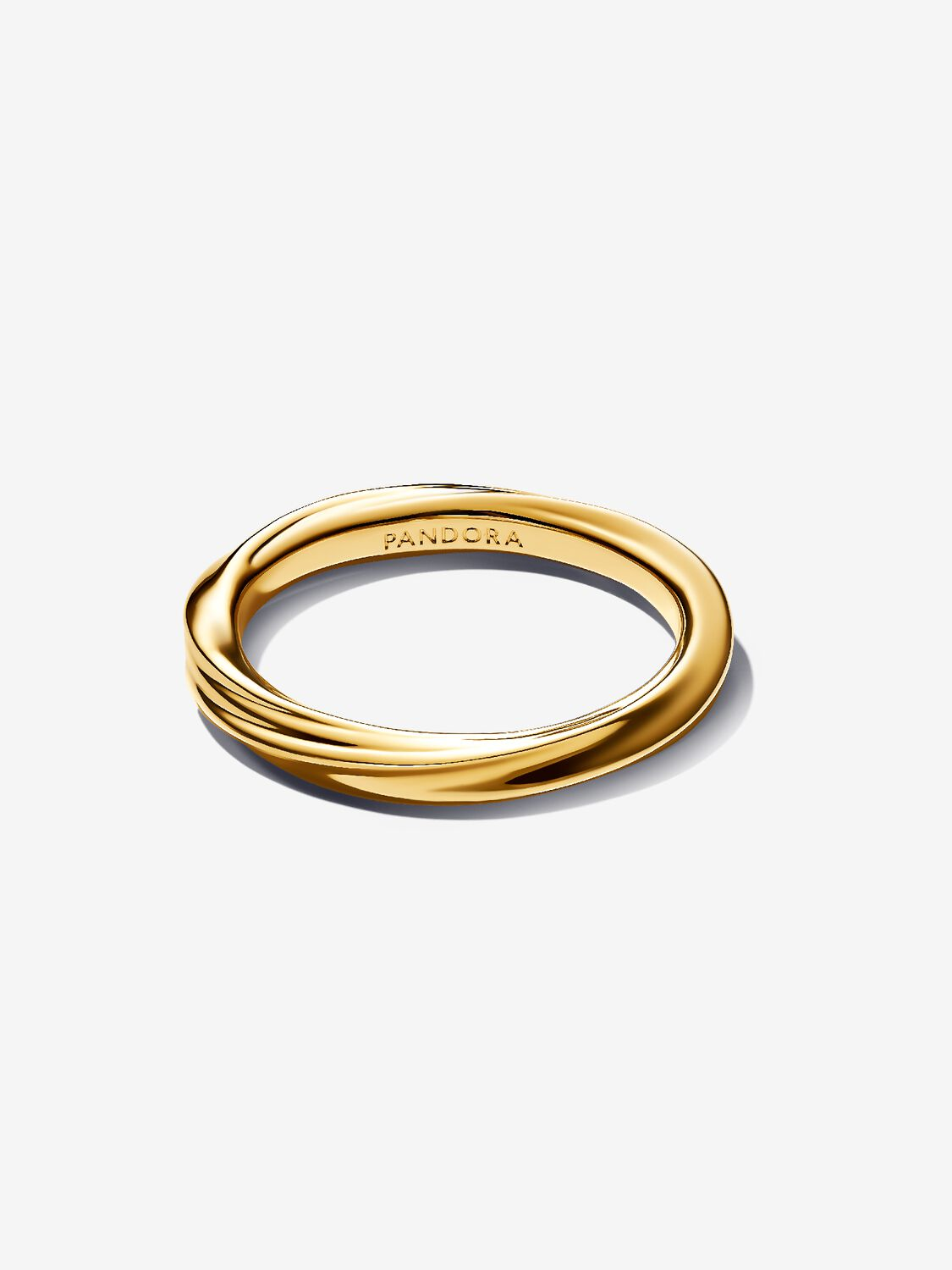 Anello Pandora Linea Avvolgente Placcatura in Oro 14k Misura 52