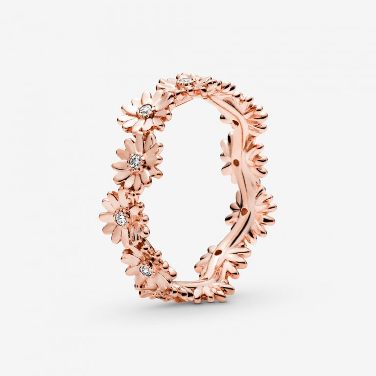 Anello Pandora Margherite Placcatura Oro Rosa 14k