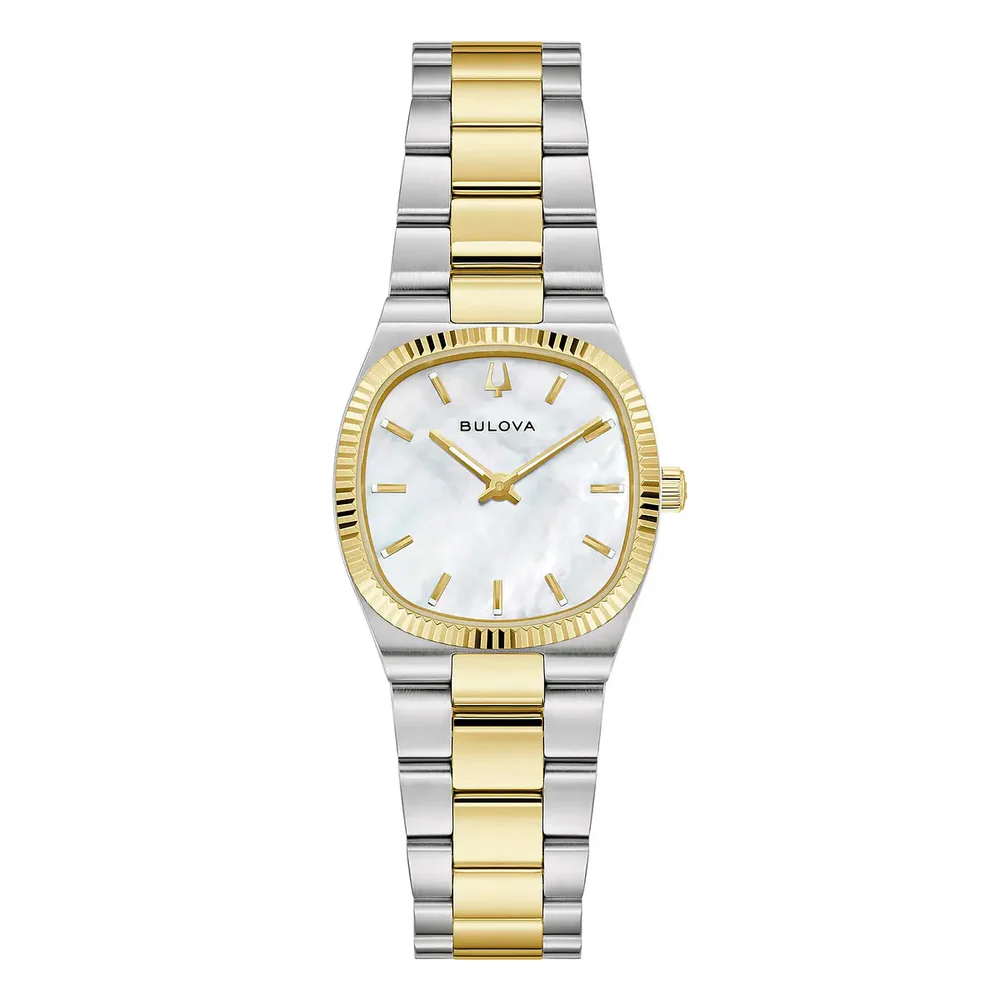 Orologio Donna Bulova Super Seville Lady al Quarzo con Quadrante Madreperla 25 mm 