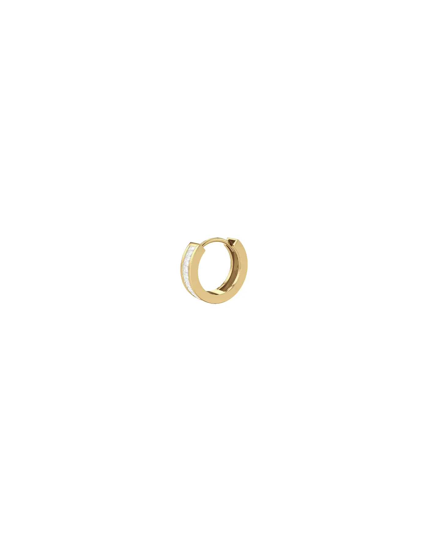 Orecchino Amabile Hoop Zirconia Mini con Zirconi in Argento Placcato Oro