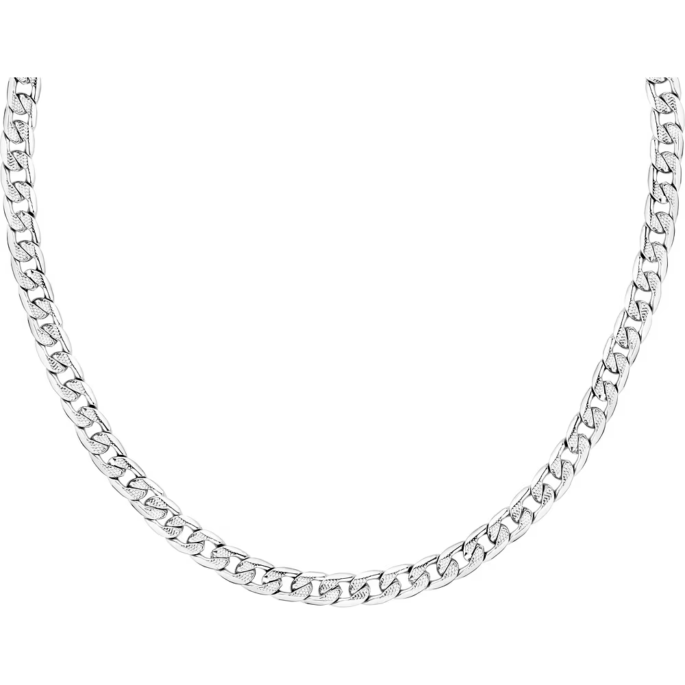 Collana Uomo Sector Basic Maglia Cubana in Acciaio 