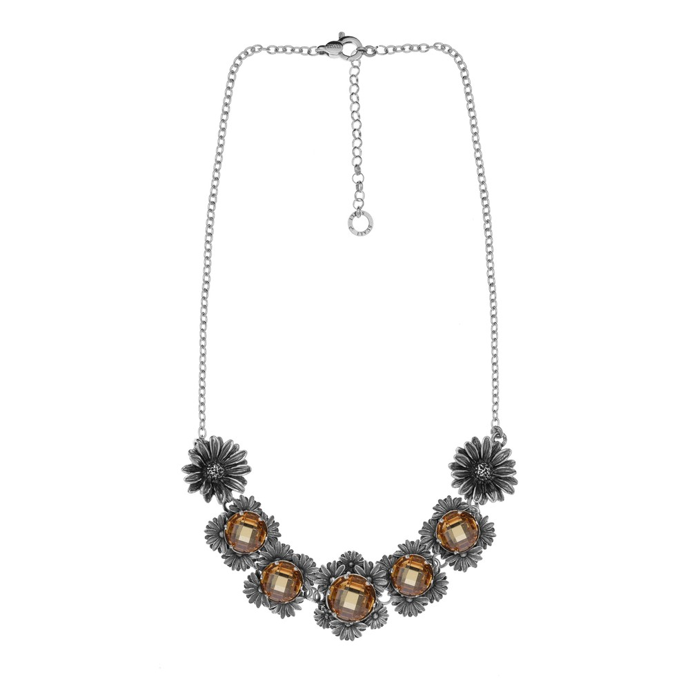 Collana Donna Suali "Margherite" Gemme Crystal Zirconi Champagne 