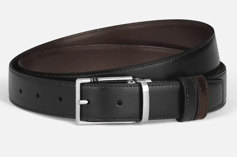 Cintura Reversibile Montblanc 30 mm in Pelle con Fibbia Rettangolare Meisterstück