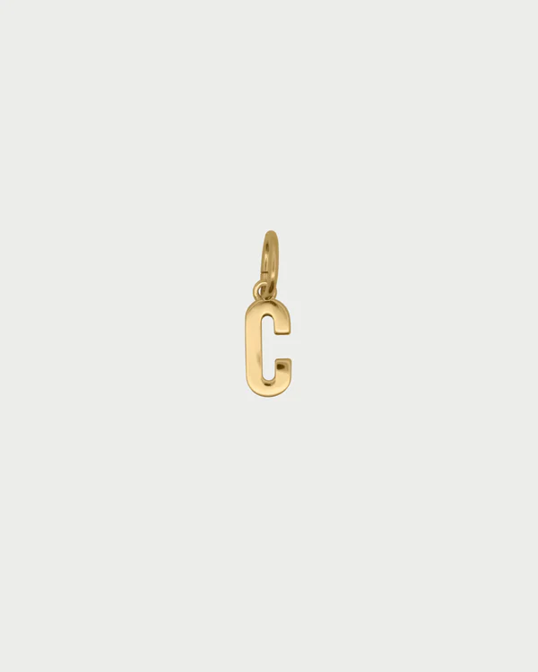 Charm Donna Rue Des Mille Lettera C in Argento Dorato 