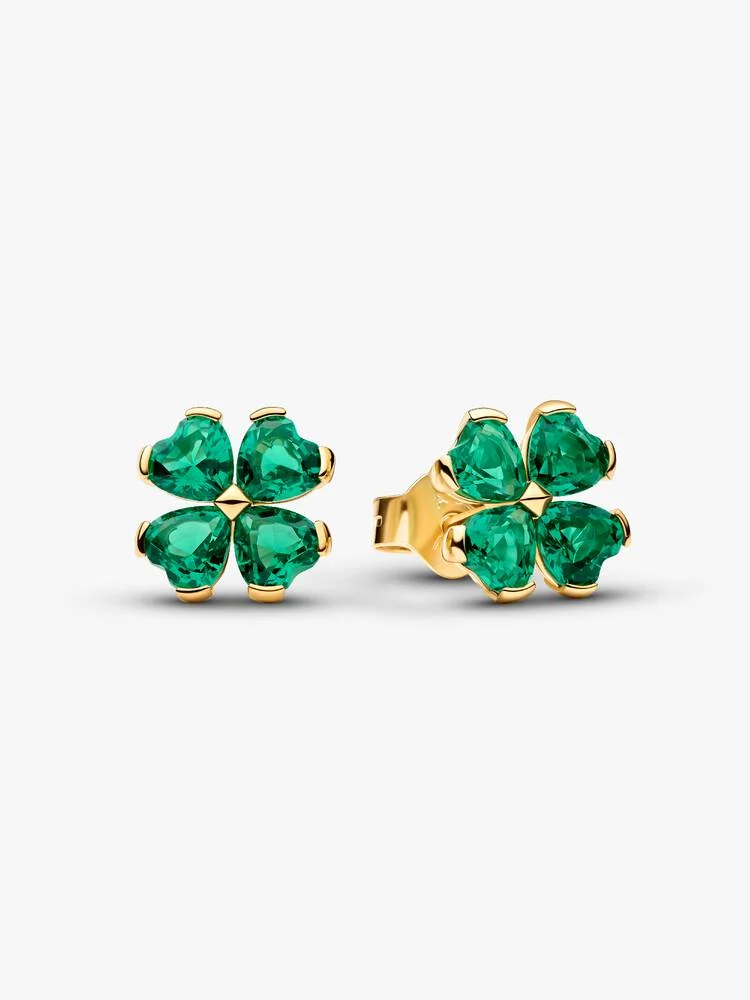 Orecchini Pandora Quadrifoglio Verde